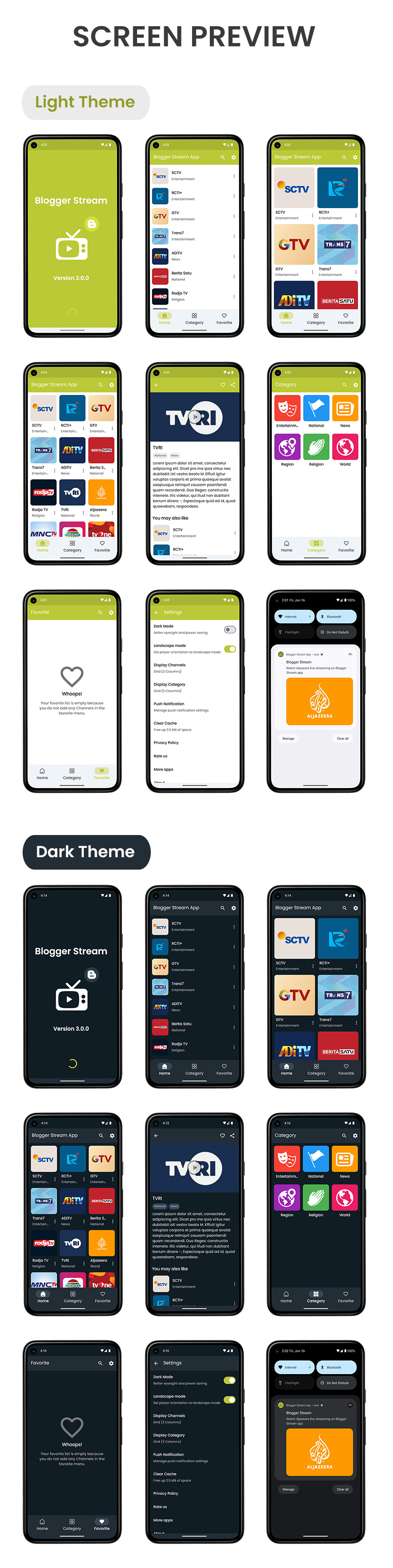 Blogger Stream - Live TV & Video Streaming App - Blogger API v3 - 4