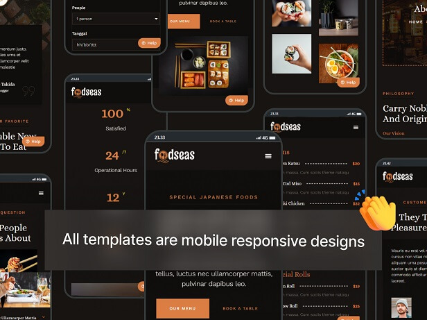 Foodseas Japanese Restaurant Elementor Template Kit - 4