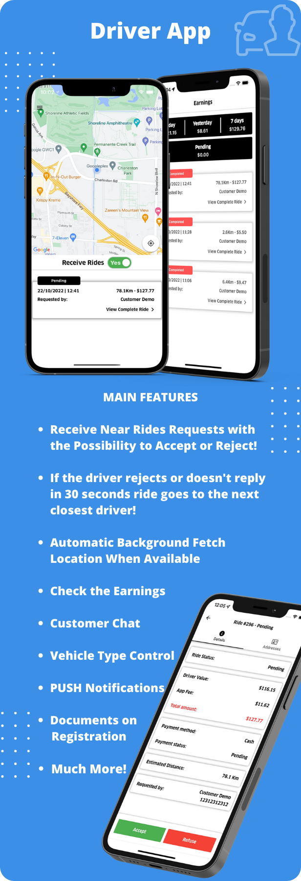 Driver App Top features