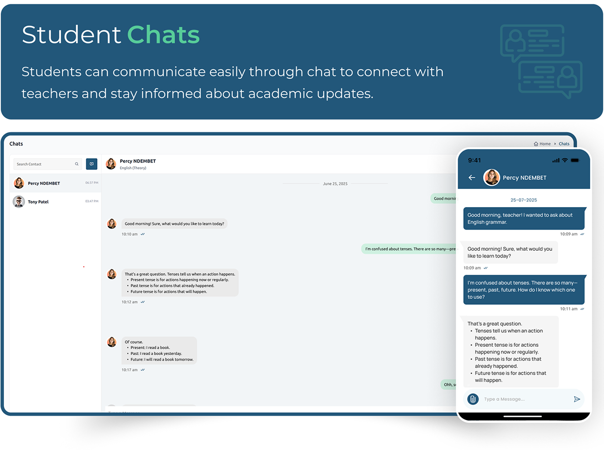 Student Chats - Online school management software