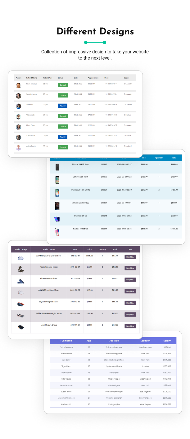 Different Designs - Datalentor