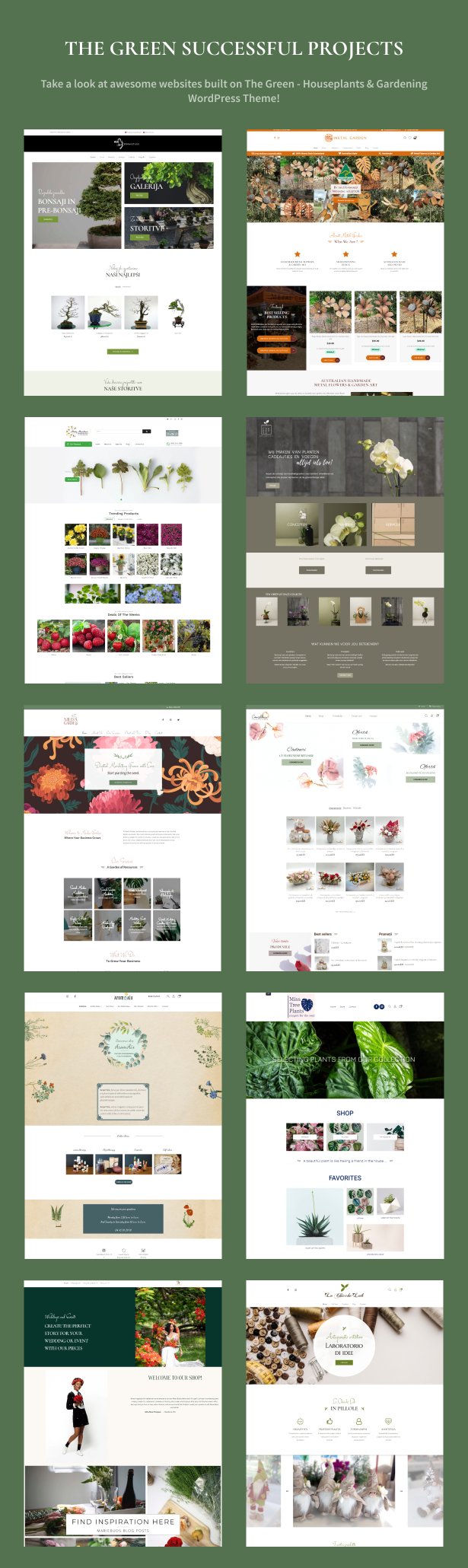 The Green - Houseplants & Gardening WordPress Theme showcase