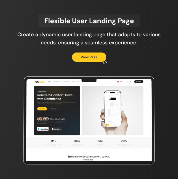 GoCab | Full Solution Taxi Cab Booking with Laravel and React Native
