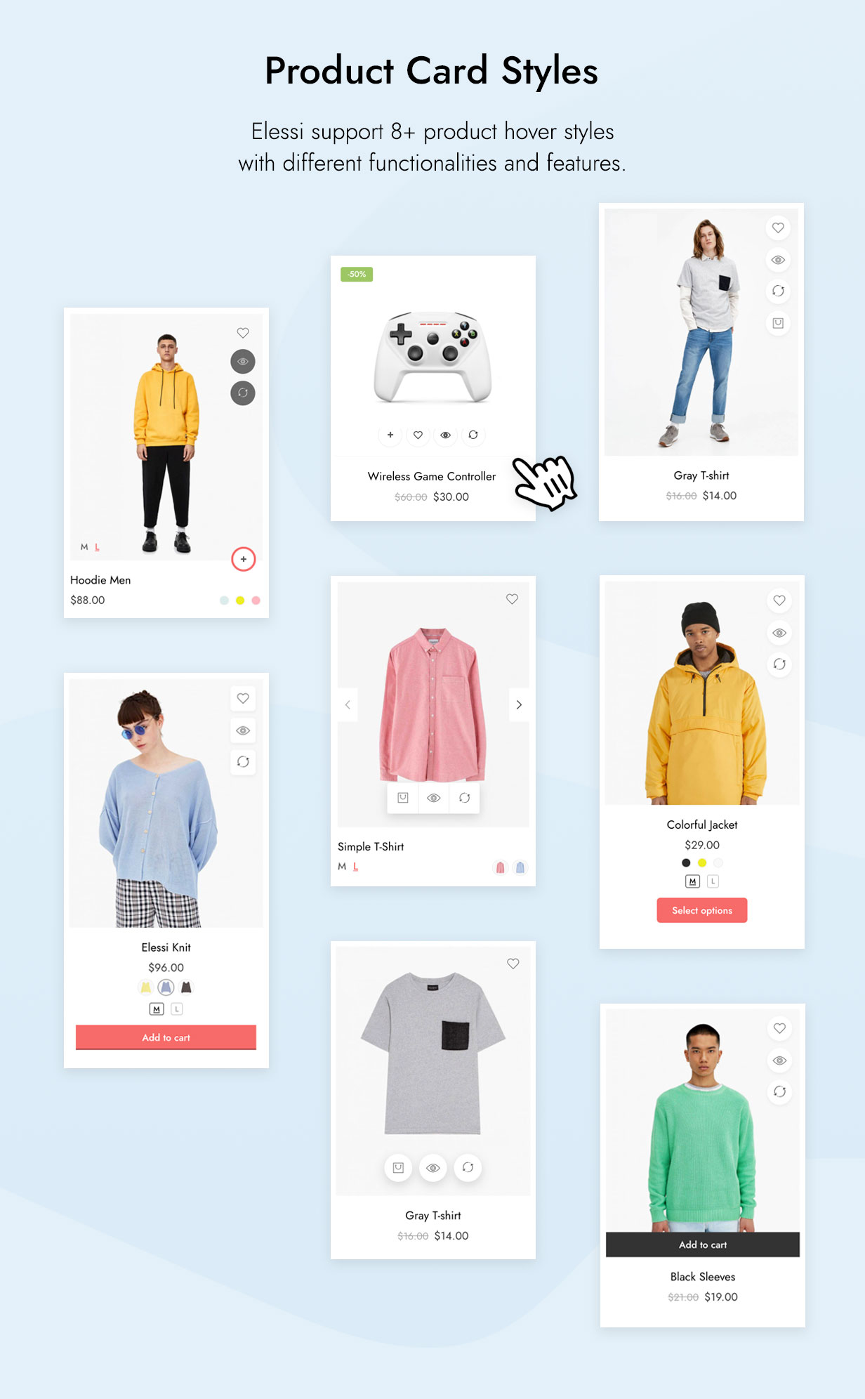 Elessi - WooCommerce AJAX WordPress Theme - Hover Styles