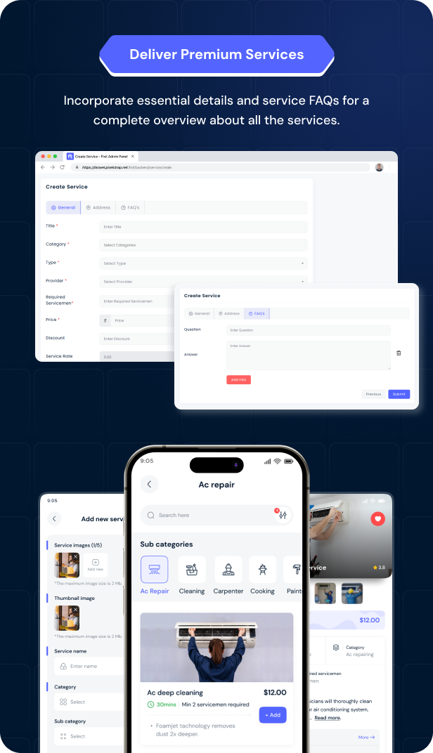 Fixit | Multi Vendor On Demand, Handyman, Home service Flutter App with Admin Complete Solution