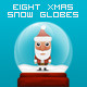 8 Christmas Snow Globes - ActiveDen Item for Sale