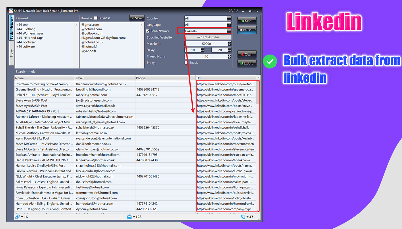scraping emails from LinkedIn #fast extract email