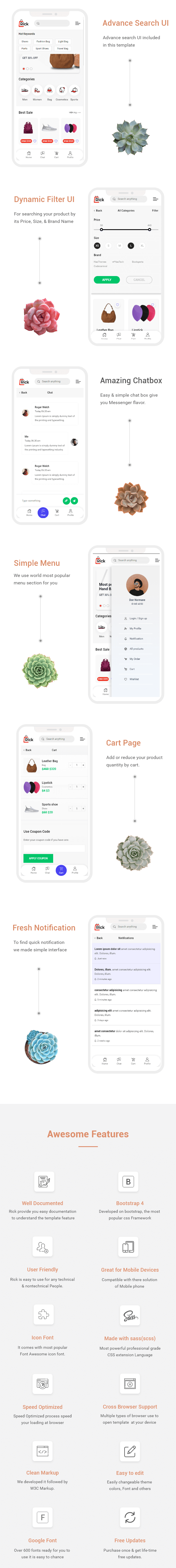 Rick – Mobile eCommerce HTML Template