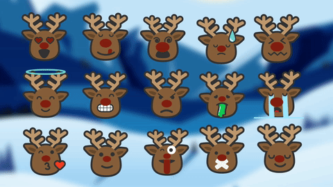 120 Animated Emojis - Christmas Pack - 2