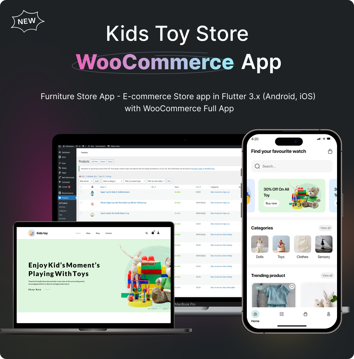 Kids Toys Shop App - E-commerce Store app in Flutter 3.x (Android, iOS) with WooCommerce Full App - 5