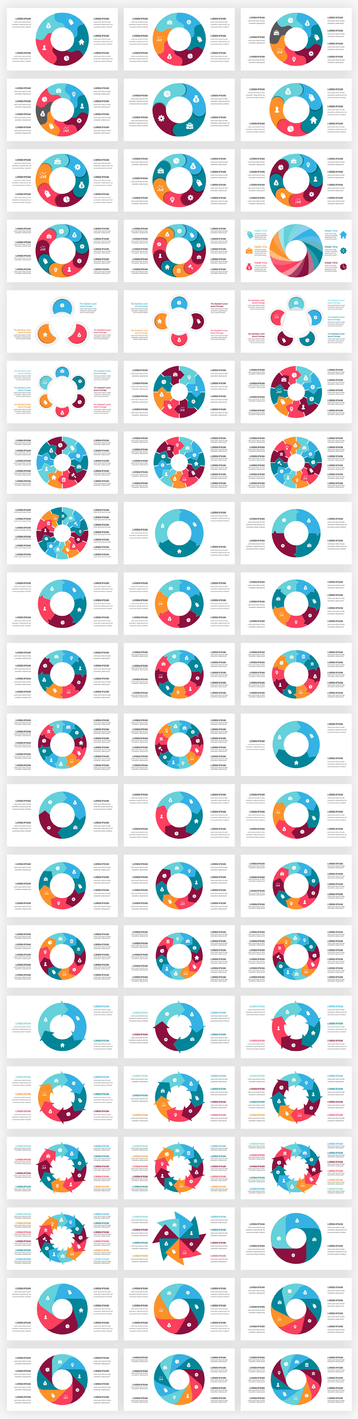 Infographics Complete Bundle PowerPoint Templates - 50