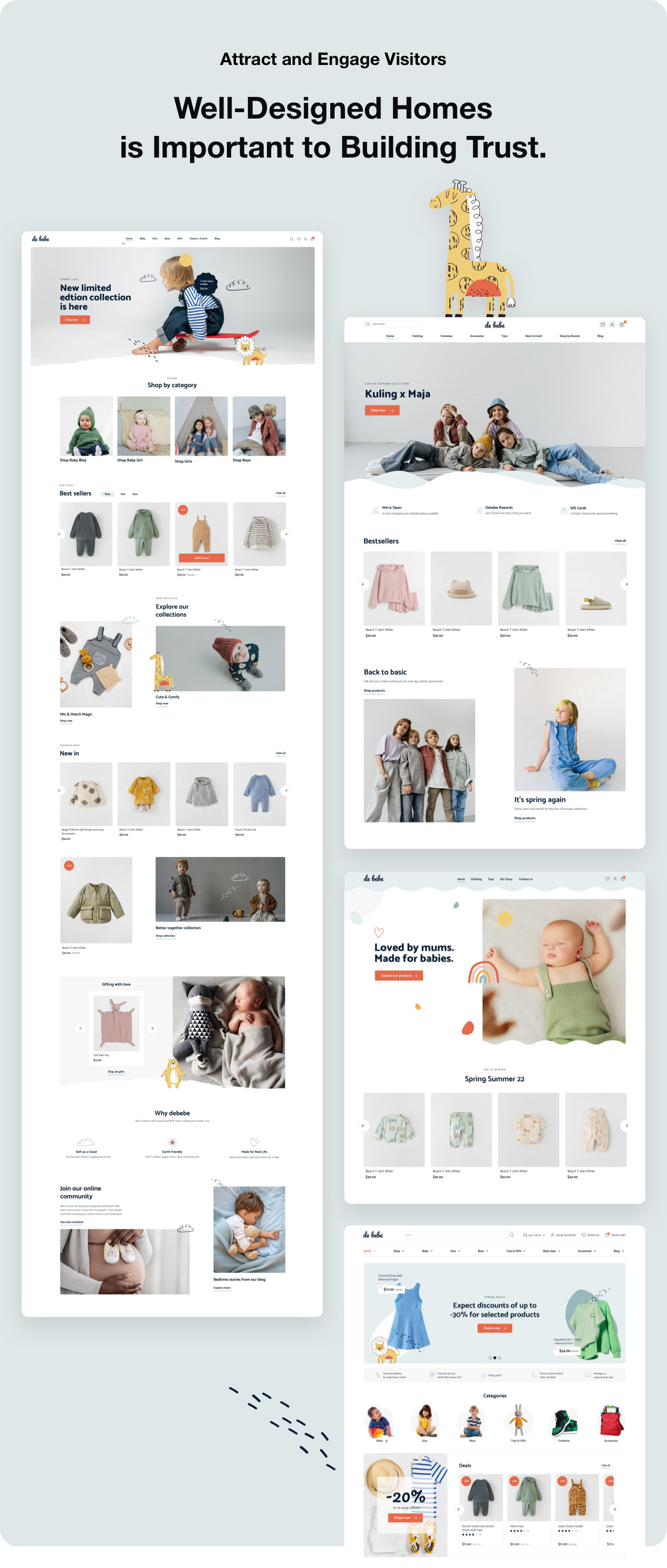 Debebe - Kids Fashion eCommerce WordPress Theme