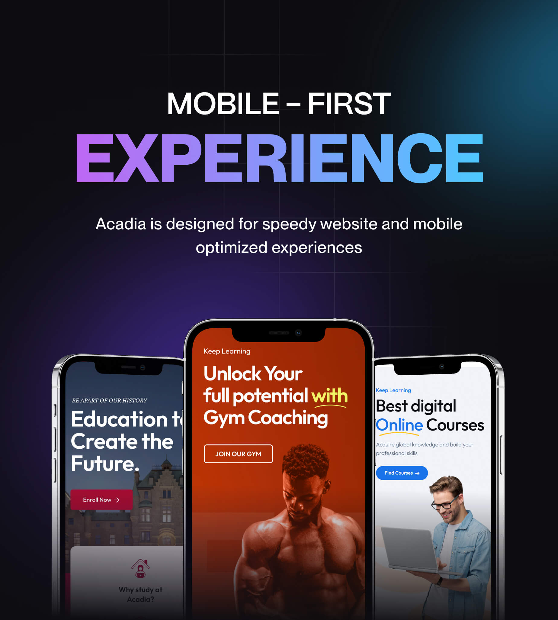 Education WordPress Theme For University & Online Course - Acadia