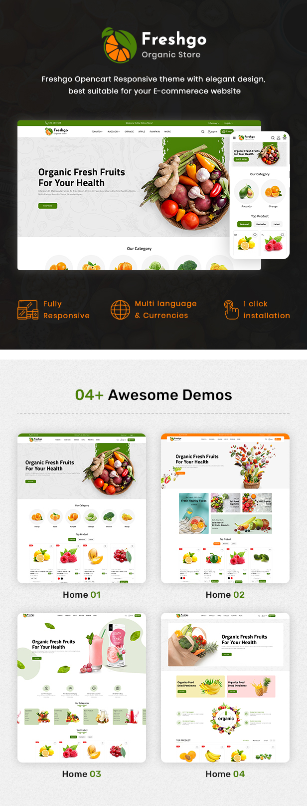 FreshGo - Organic & Supermarket Opencart Food Store - 2