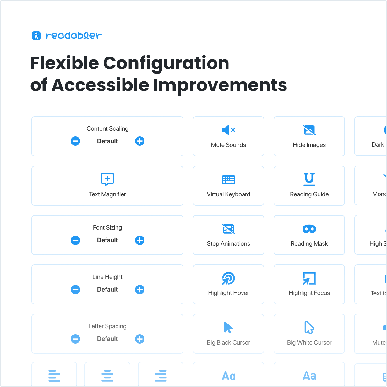 Flexible Configuration of Accessible Improvements