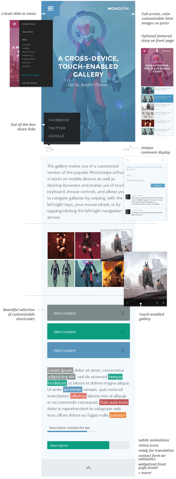 Monolith - WP theme for bloggers and professionals - 5