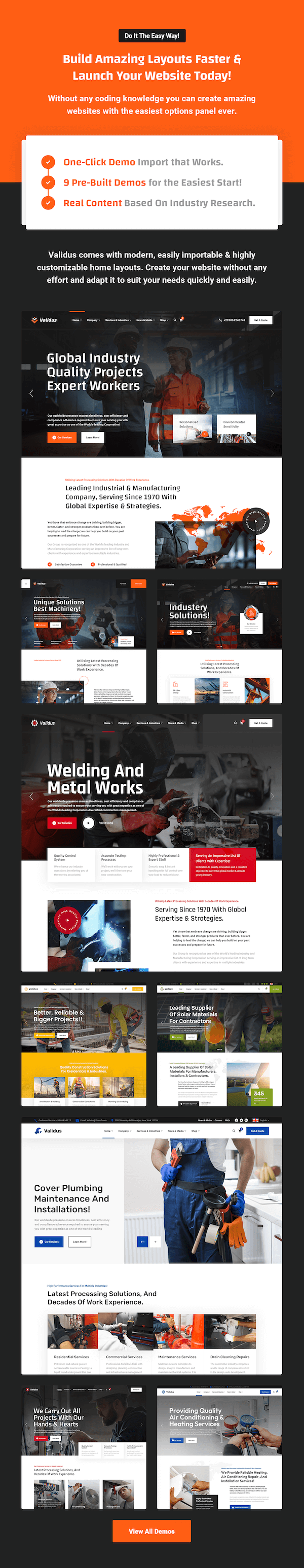 Validus - Industrial Business & Handyman Services WordPress Theme - 6