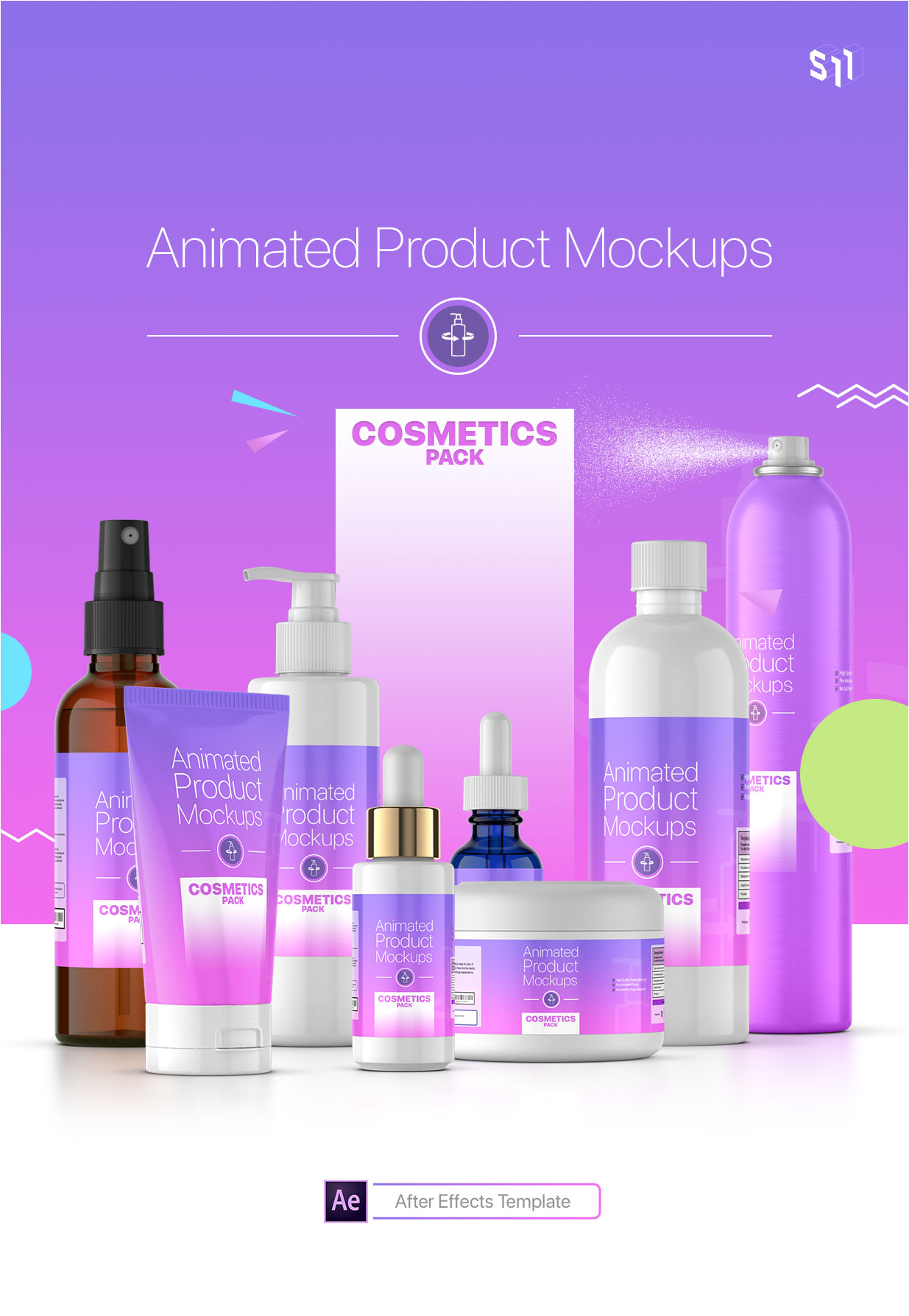 Animated Product Mockups - Cosmetics Pack - 1