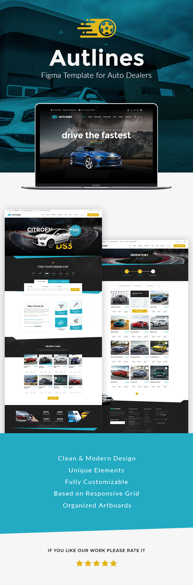 Autlines - Autodealer & Tuning Auto Figma - 2