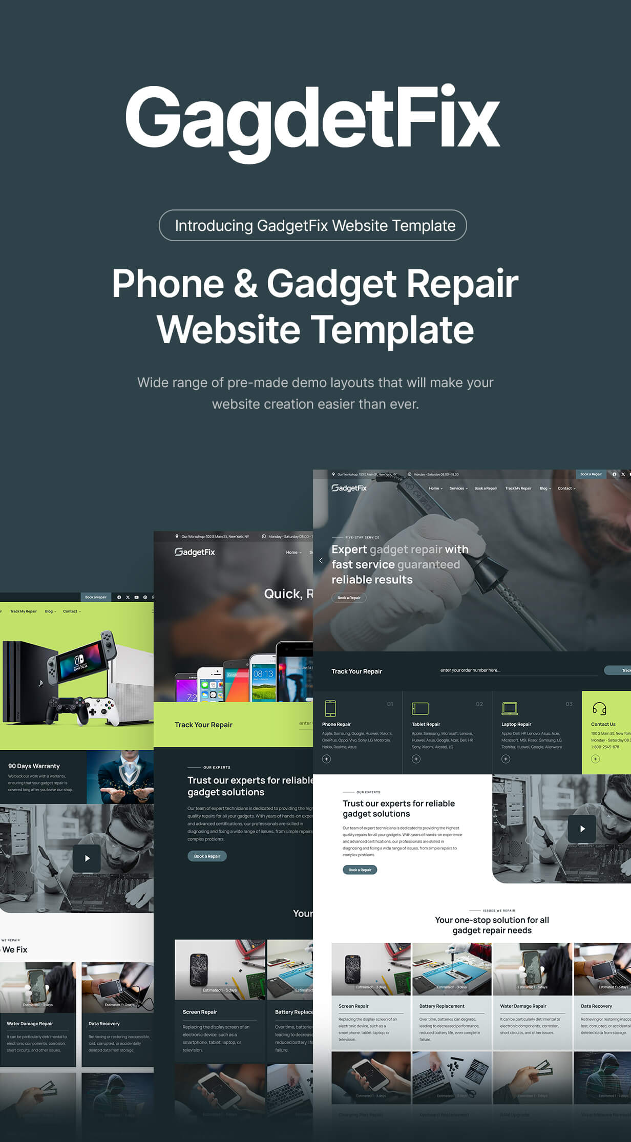 Gadgetfix - Phone and Gadget Repair Service Website Template - 2