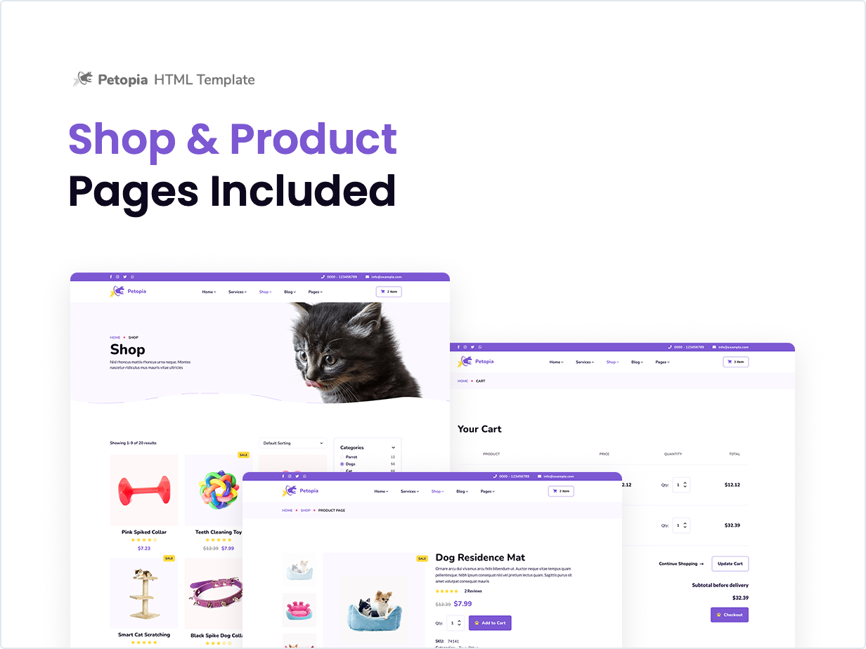 Shop and Product Pages Included