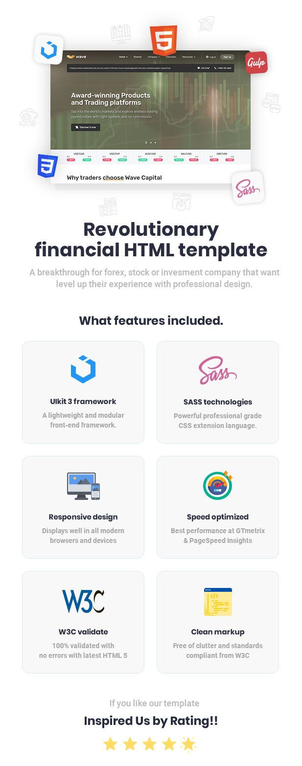 Wave - Finance and Investment HTML Template - 1
