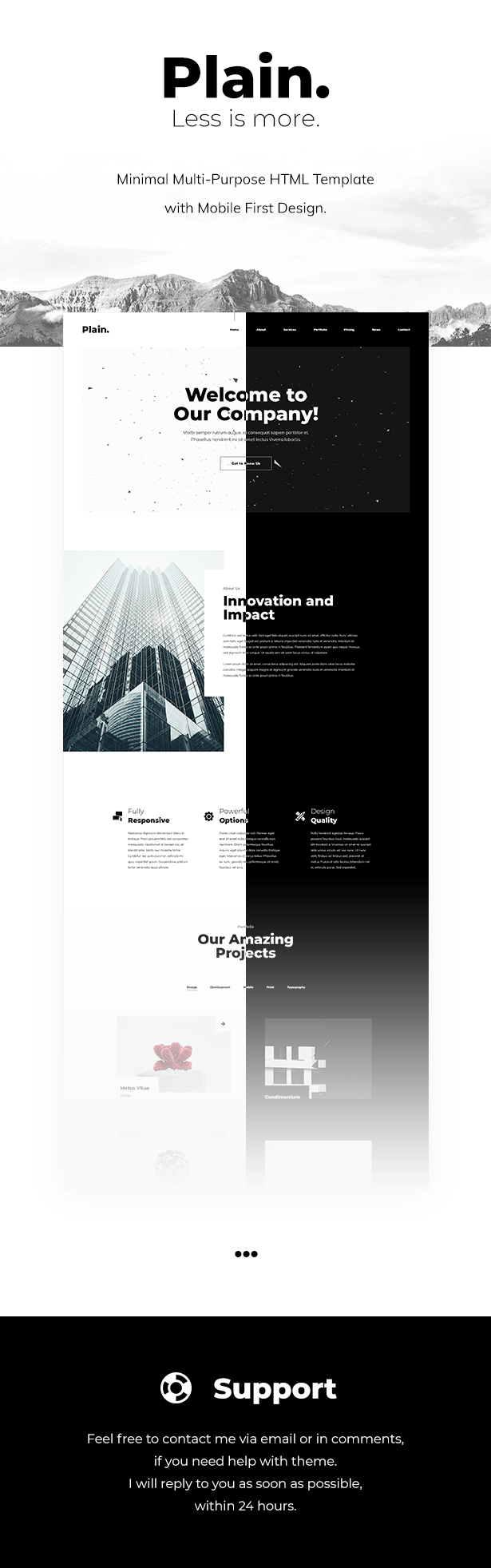 Plain - Minimal Multi-Purpose HTML Template