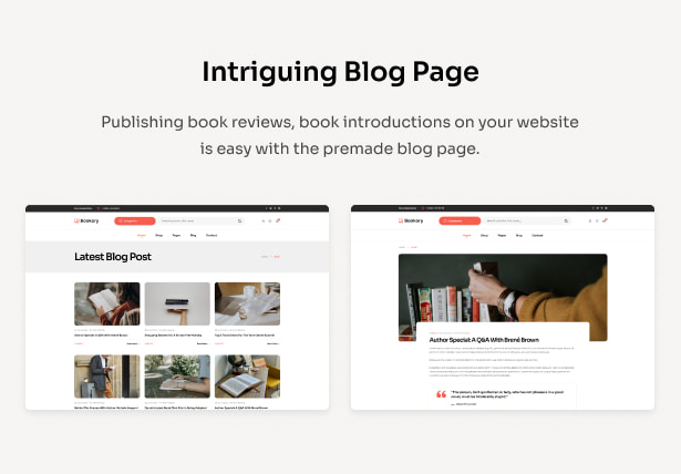 Bookory - Bookstore WordPress Theme Blog