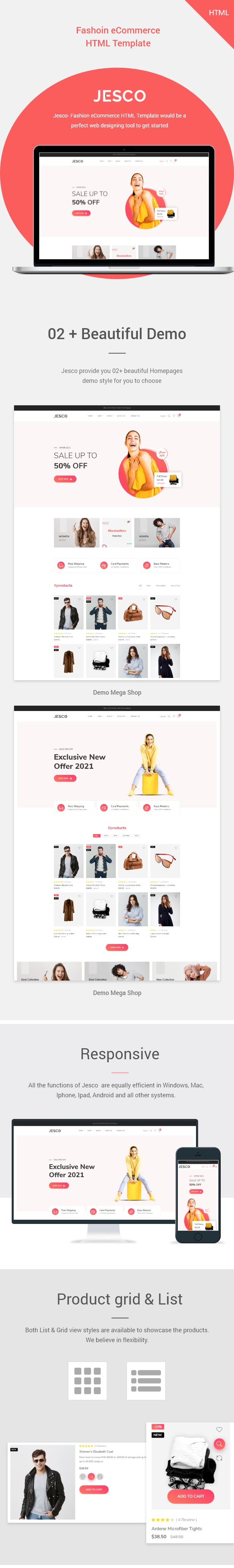 Jesco - Fashion Boutique eCommerce Website Template - 1