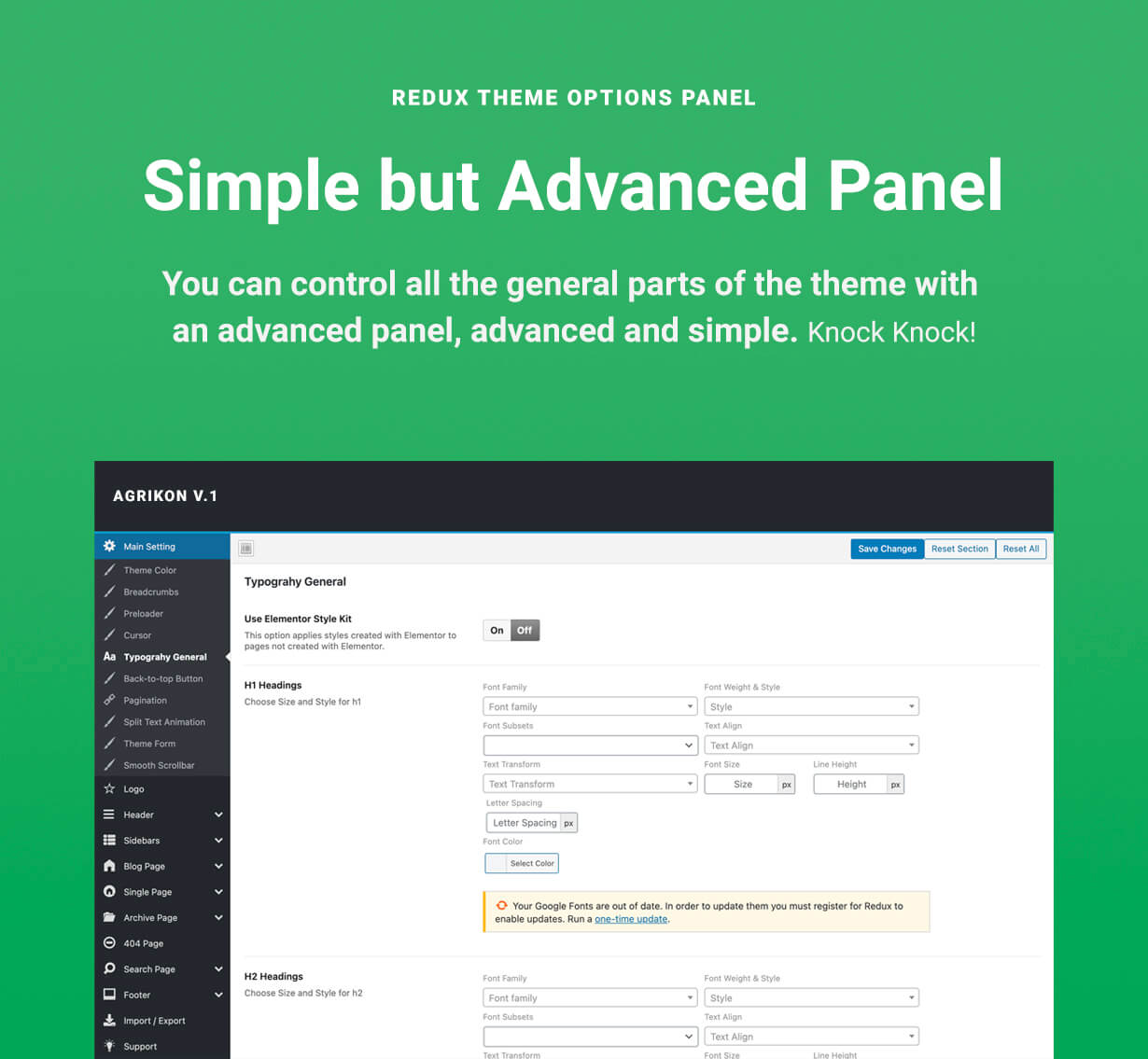 WordPress Redux Theme Option