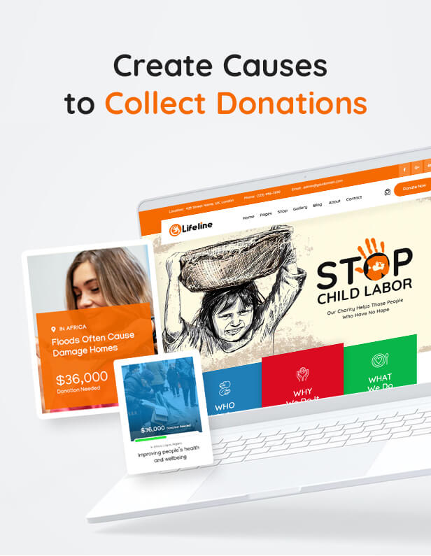 Lifeline - NGO, Fund Raising and Charity WordPress Theme - 5