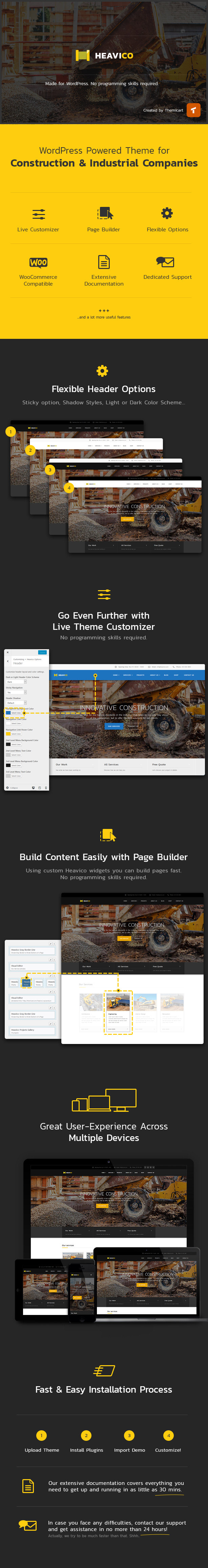 Heavico - Construction, Building & Industrial WordPress Theme