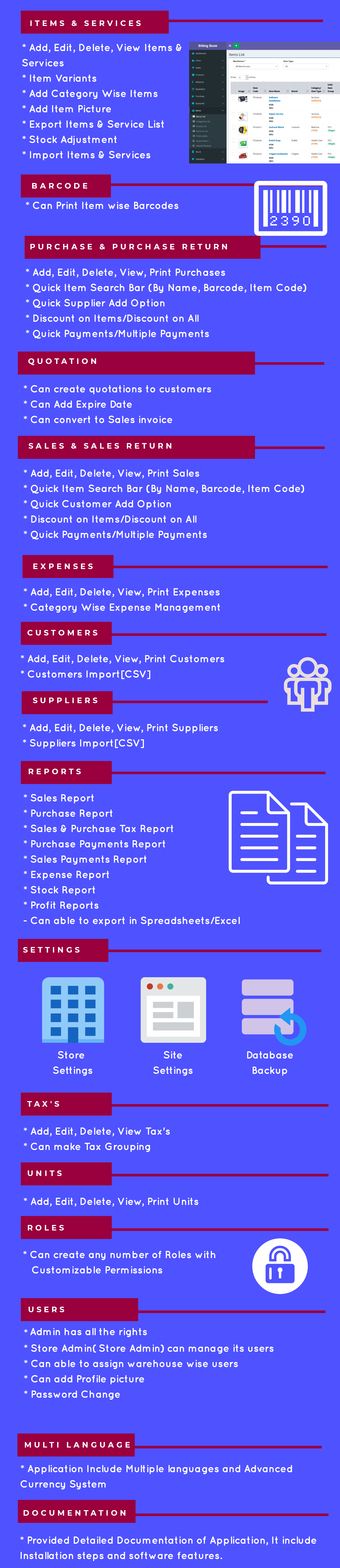 Billing Book -Advanced POS, Inventory, Accounting, Warehouse, Multi Users, GST Ready - 2