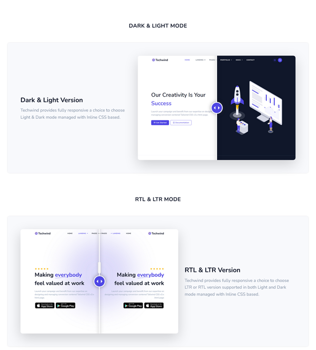Techwind - Tailwind CSS Multipurpose App, Saas & Software Landing & Admin Dashboard Template - 10