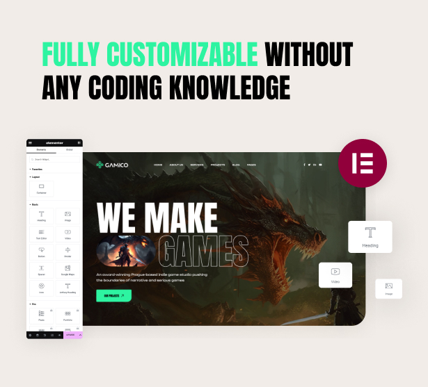 Qamico - Indie Games Studio WordPress Theme