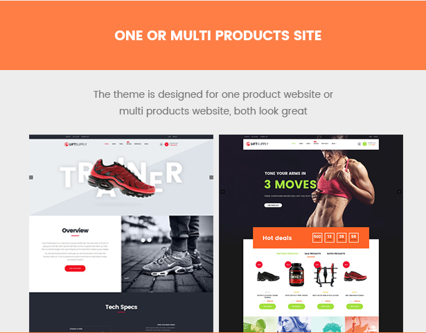 Liftsupply single product WordPress theme for one or multi products site