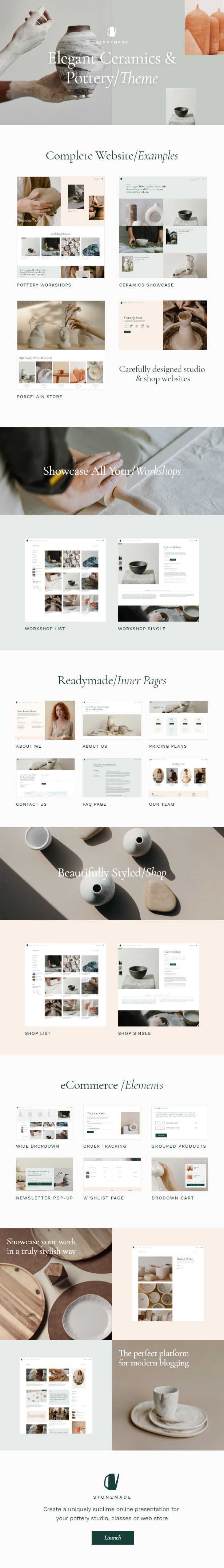 Stonemade - Ceramics and Pottery WordPress Shop Theme - 2