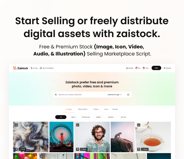 Zaistock - Free & Premium Stock Photo, Video, Audio, Icon Illustration Script - 1