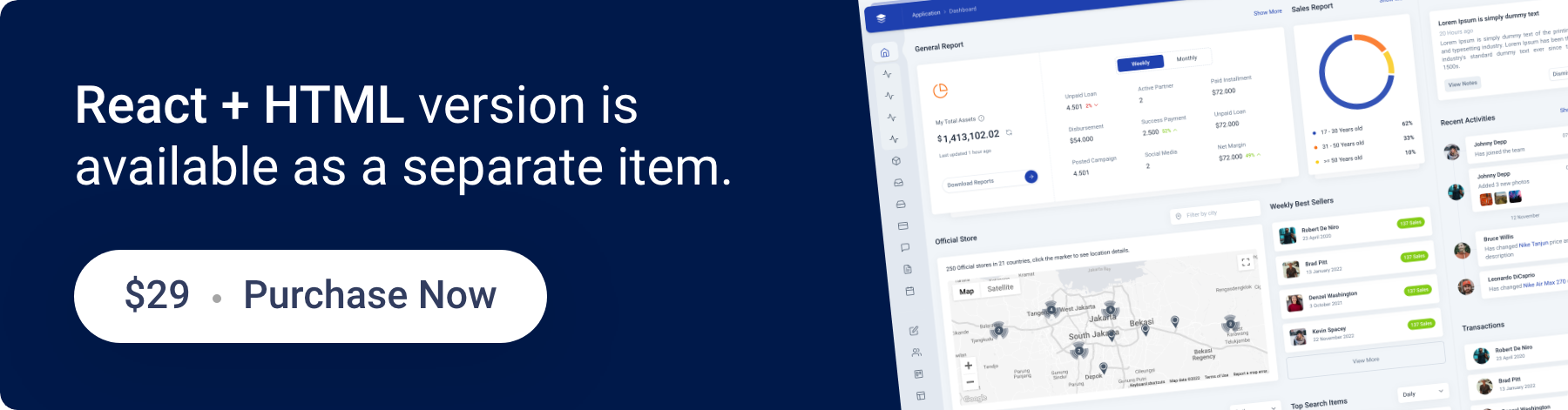 Midone - Tailwind CSS Laravel 11 Admin Dashboard Template + HTML Version - 2