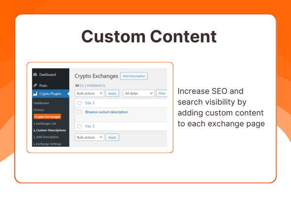 Cryptocurrency Exchanges List Pro - WordPress Plugin - 7