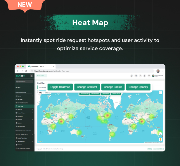 Taxido | Full Solution Taxi Cab Booking with Laravel and React Native
