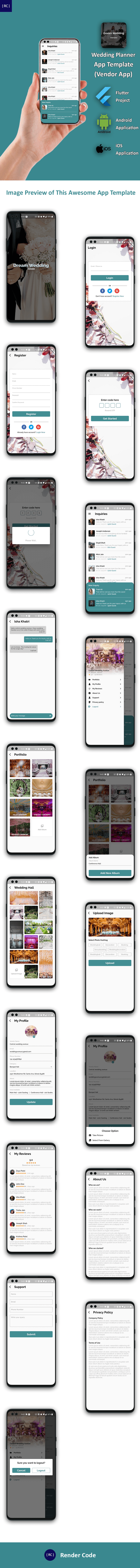 Wedding Planning Android App Template + iOS App Template | 2 Apps | Flutter | DreamWedding - 14