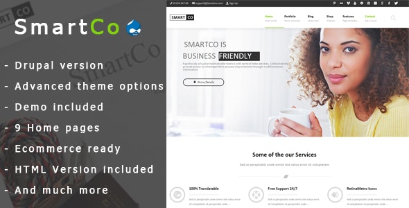 SmartCo - Multipurpose Commerce Drupal 7.6 Theme