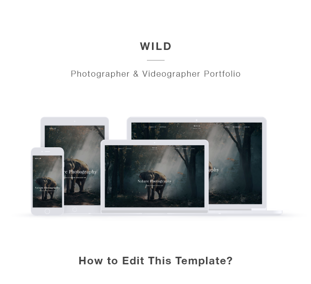 WILD - Photographer & Videographer Portfolio Muse Template - 1