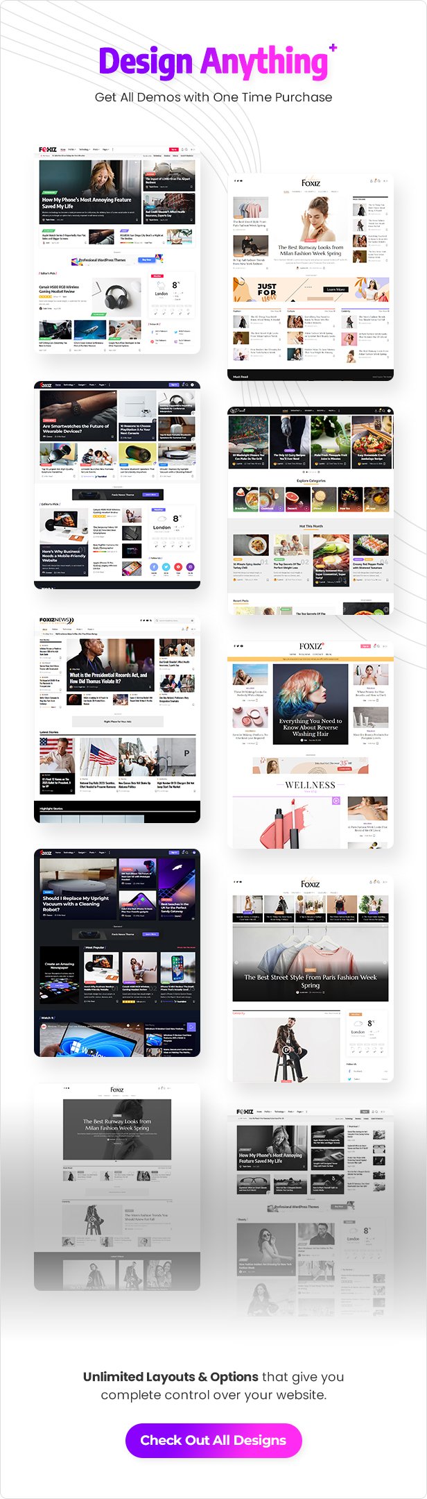 foxiz wordpress newspaper and magazine theme demos showcase