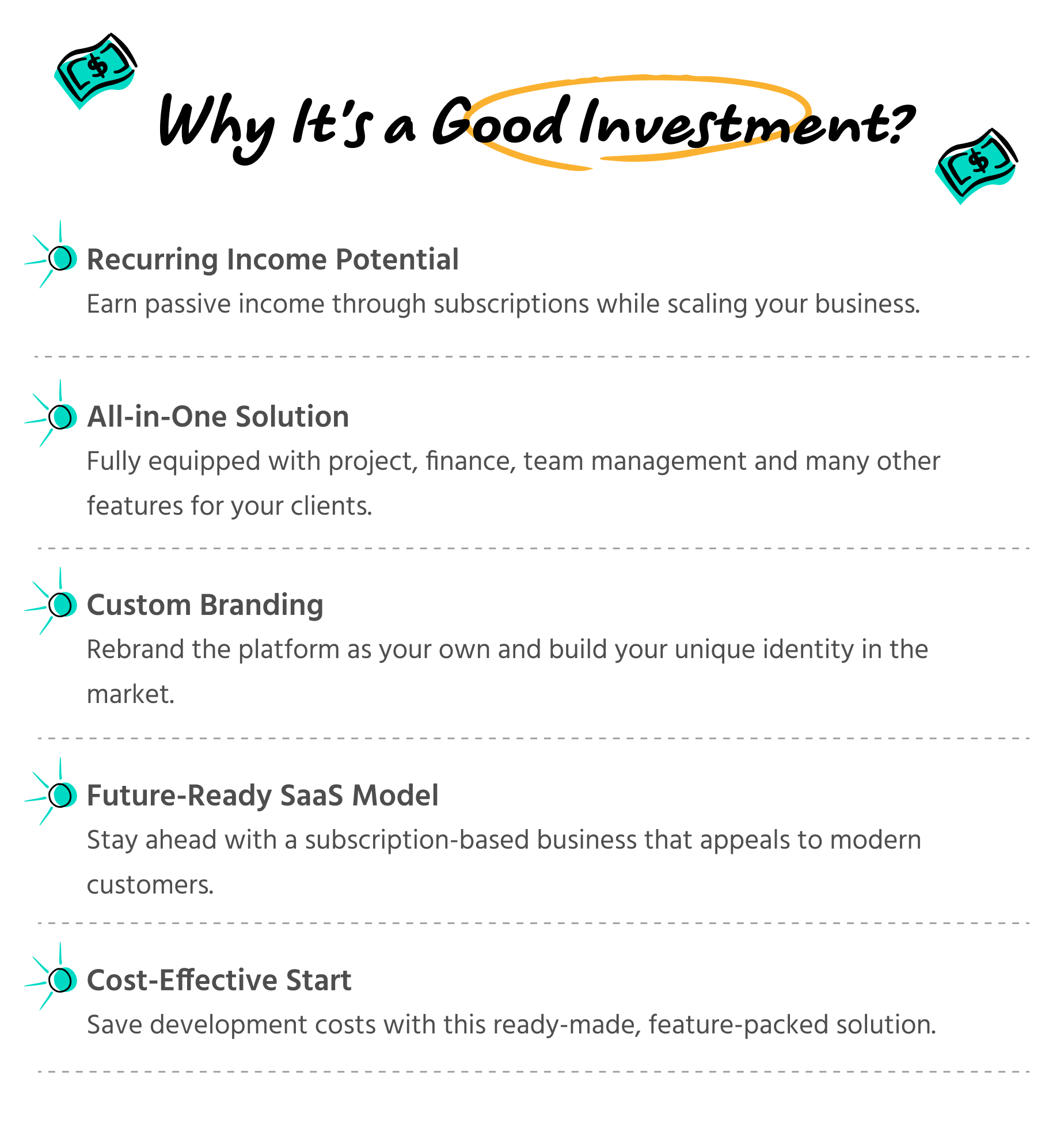 Why it is a good investment - Taskify SaaS - Project Management, Task Management & Productivity Tool