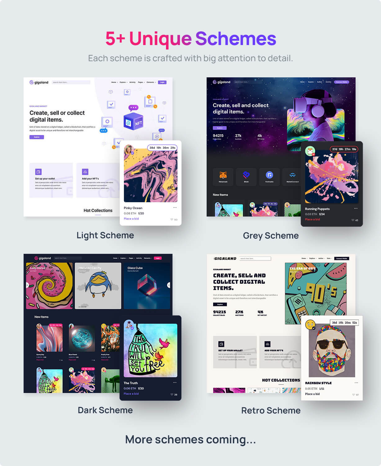 Gigaland - NFT Marketplace WordPress Theme - 8