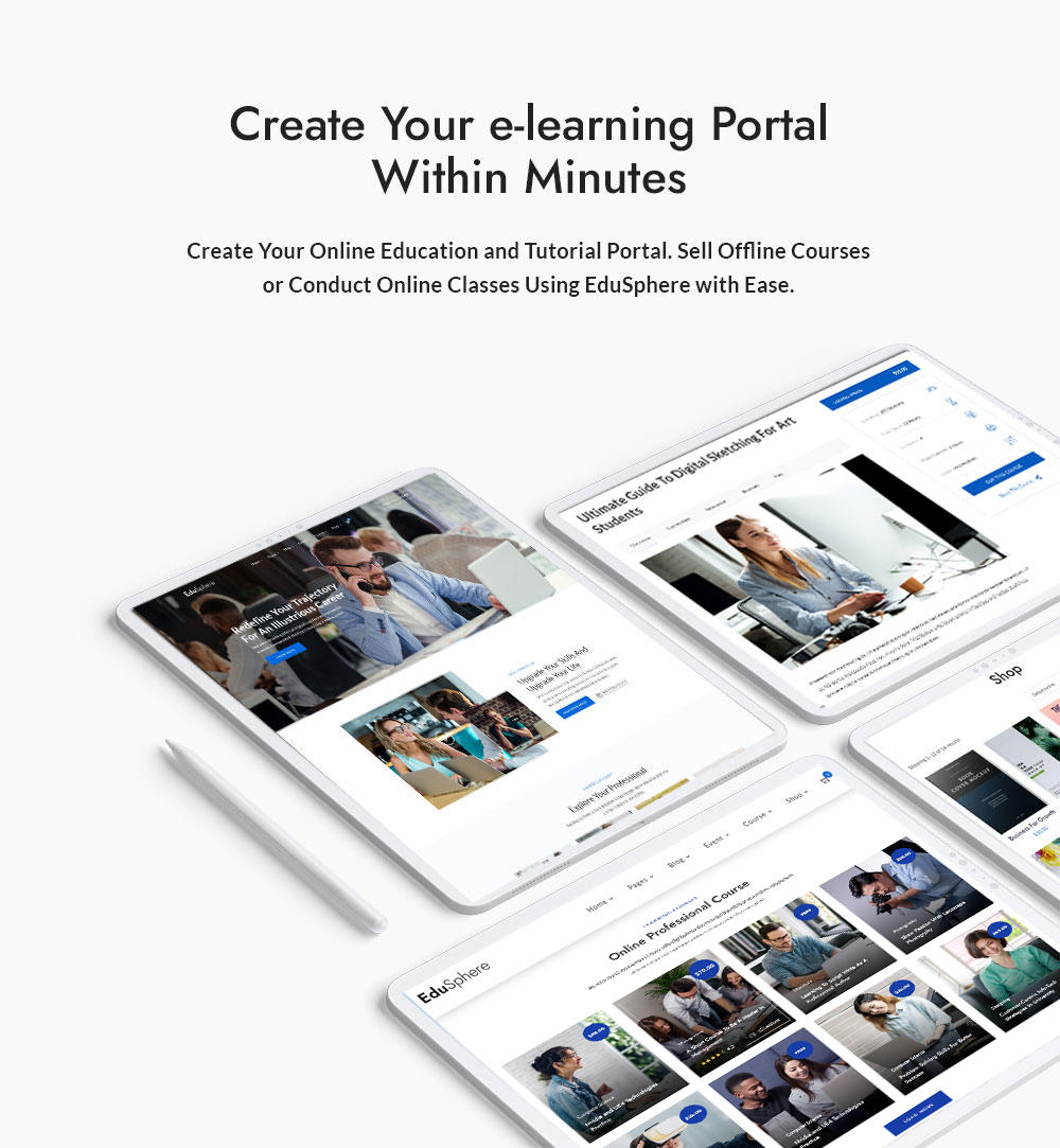 Create Your e-Learning Portal Within Minutes