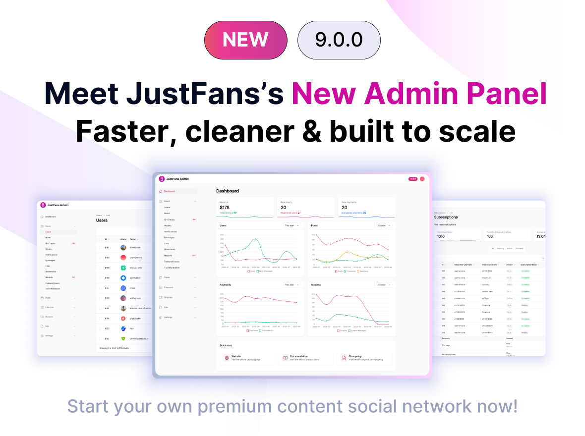 JustFans - Premium Content Creators SaaS platform - 1