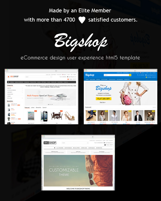 eCommerce html template